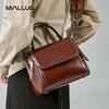 Female Retro Messenger Shoulder Bags Women Luxury Designer Oil Wax Cowhide Leather Handbags Lady Commuter Handbill Crossbody Bag