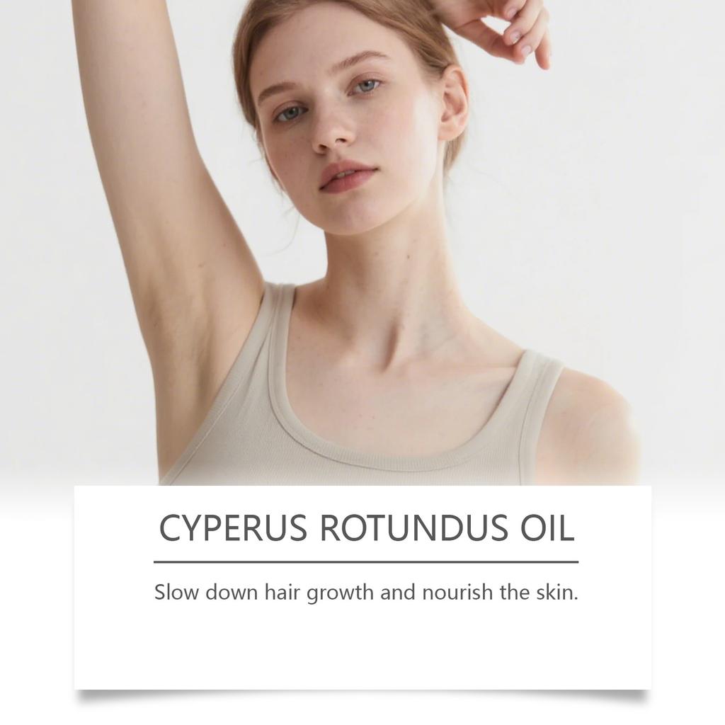 Cyperus Rotundus Care Oil Ontharingsolie Zachte, voedende en gladde huid Vermindert voorzichtig haargroei Voedt en verzacht de huid, 60 ml