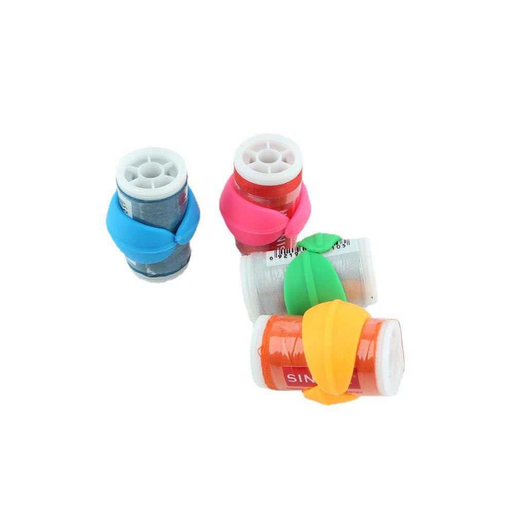 2pcs Bobbin Thread Holders Cross Stitch Accessories Silica Gel Retaining Clips Mini for Quilting Sewing Machine Spool Organizing