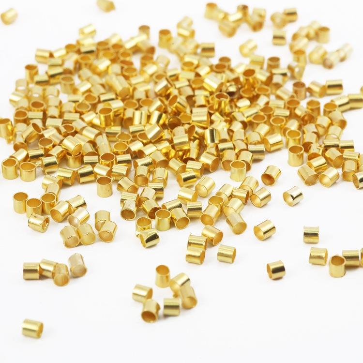 

Медное ожерелье-трубка: Металлические бусины, Позиционирующие бусины, Серьги, Бусинная штора, Трубки из сплава. 1.5mm 500 pcs/bag