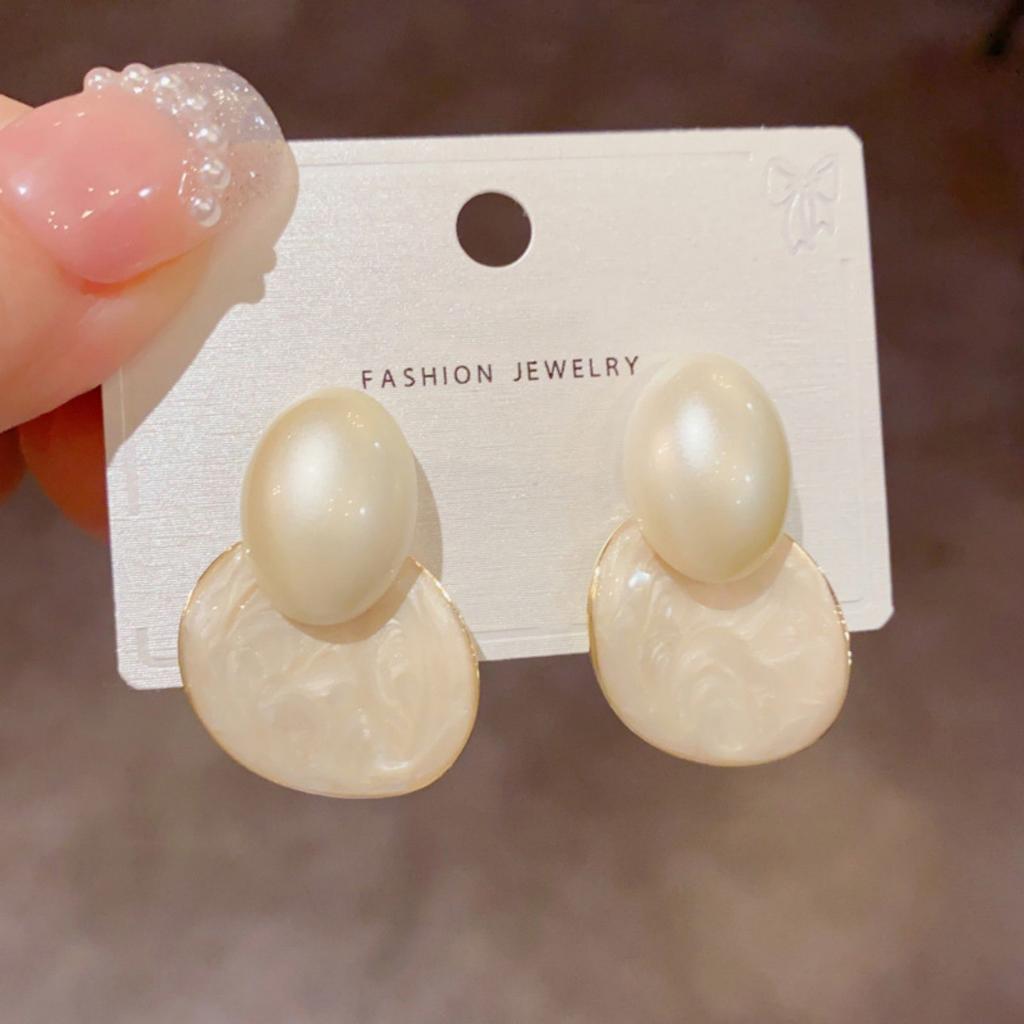 2026 Trendy Geometric Stud Earrings for Women Korean Elegant Light Luxury Irregular Earring Fashion Simple Jewelry Girls Gift