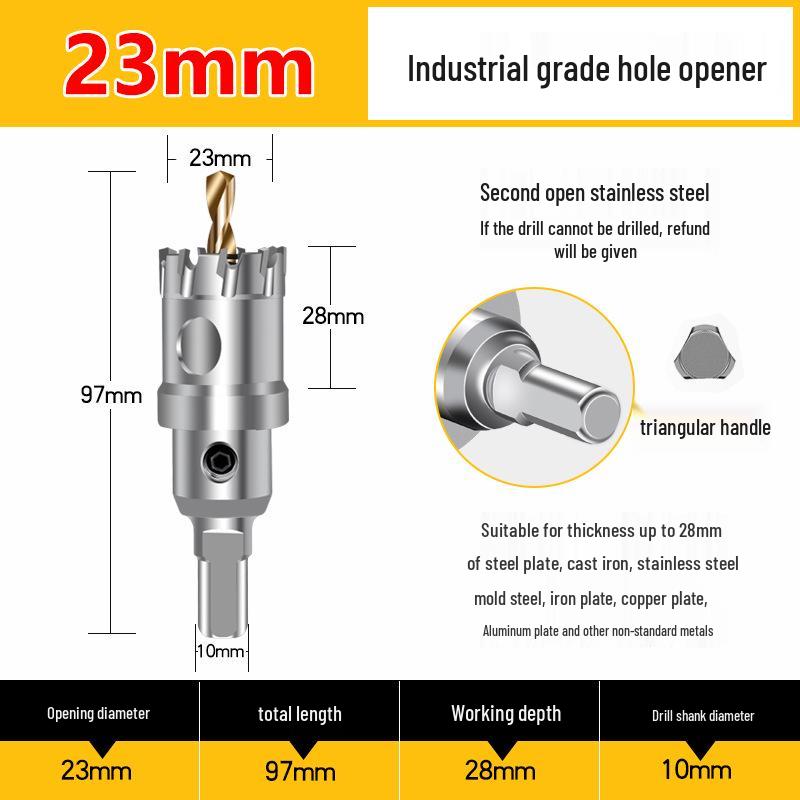 Stainless Steel Alloy Drill Bit for Wood & Metal Hole Expansion