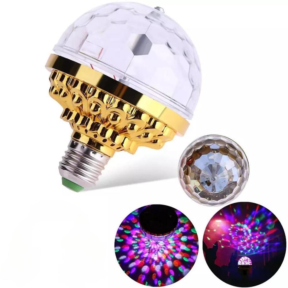 LED RGB E27 Lamp Bulb Magic Color Projector Auto Rotating Stage Light for Holiday Party Bar KTV Disco