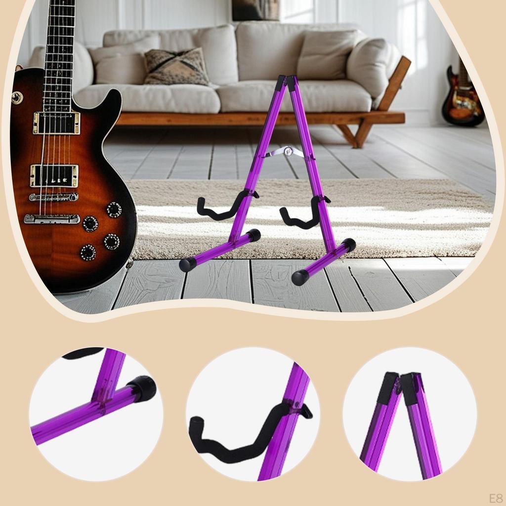 Suporte Dobrável para Guitarra Suporte Acrílico Braços de Espuma EVA Acessórios para Instrumentos Musicais A