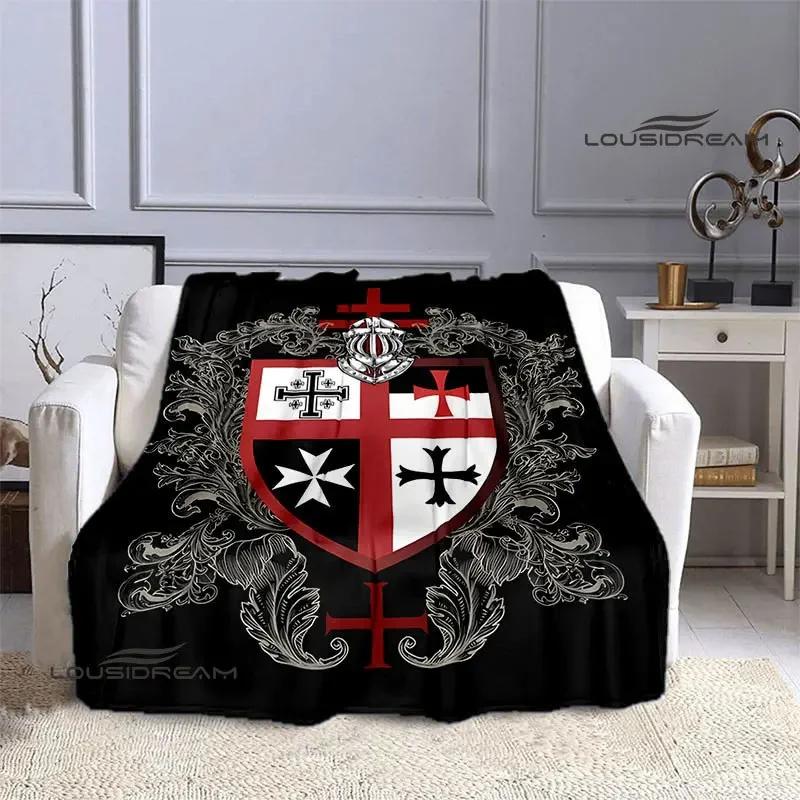 Kreuzzug Kreuz Templer Ritter Bedruckte Decke Flansch warme Decke Bettwäsche Picknickdecken Home Travel Born Geburtstagsgeschenk