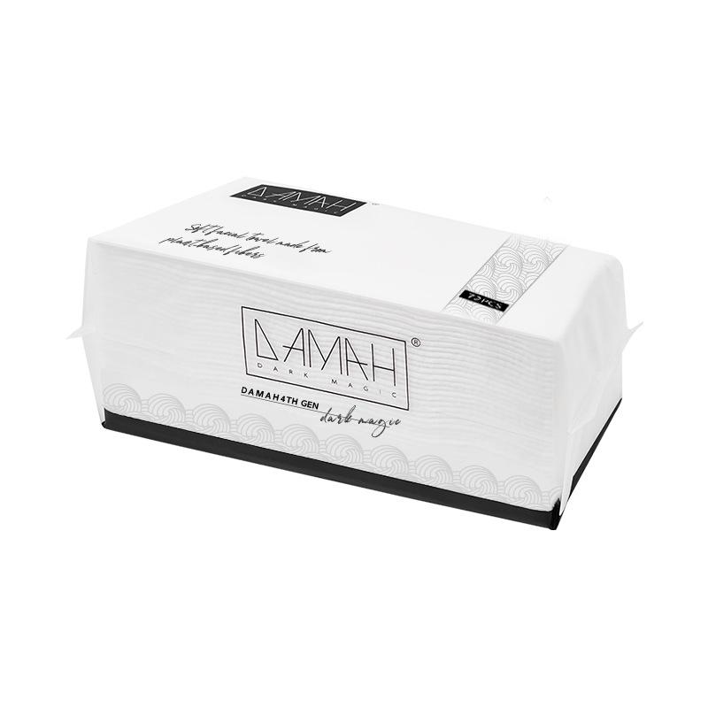 Dual-Use DAMAh Black Magic Soft Face Towel - Thick, Disposable, Wet & Dry Cleansing Non-Woven Towel