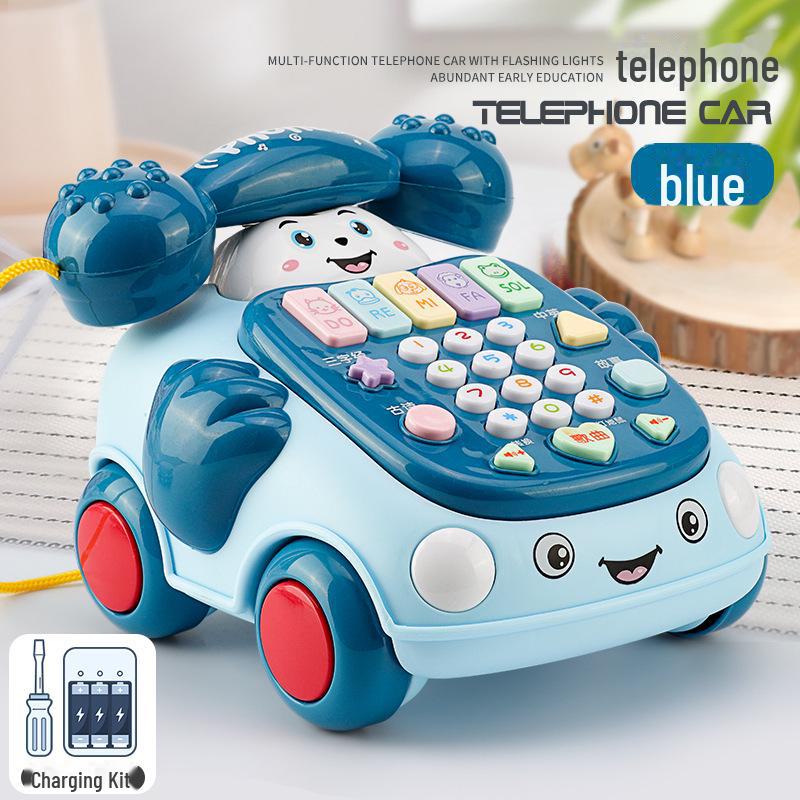 Giocattolo educativo retrò per telefono musicale per bambini da 0 a 3 anni