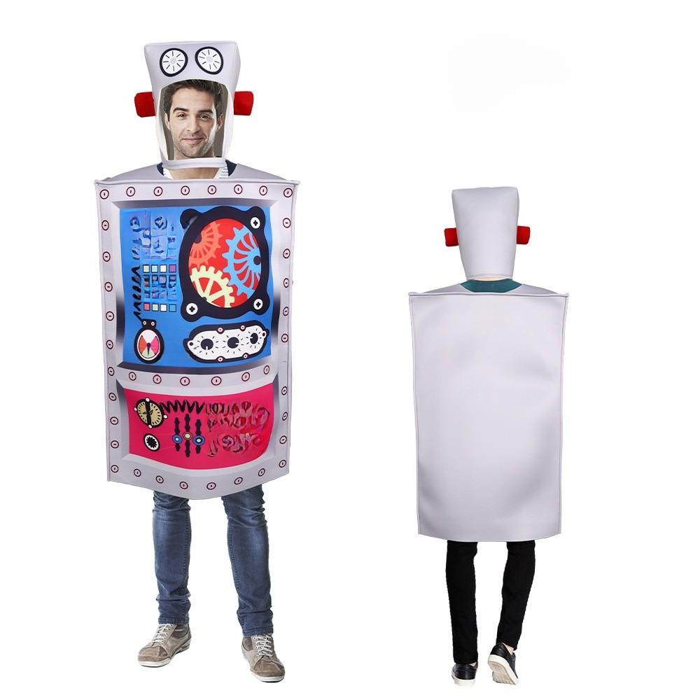 Halloween Costume Robot Creative Polyester Cosplay Wear Adults Kid Parties Theme