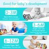 Cloth Tummy Time Mirror Toy Build Cognitive Skill Baby Mirror Tummy Time Detachable Sand Book Baby Prone Toy Foldable for Infant