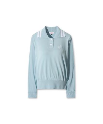 WAAC Women Big Collar Knit Hybrid Polo Wwtbm26301Bul