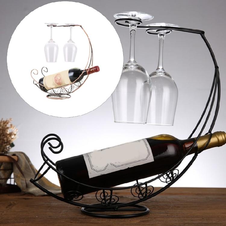 Space Saving Decorative Iron Wine Shelf Glass Bottle Holder Display Stand For Living Spaces Wedding Party Decoration