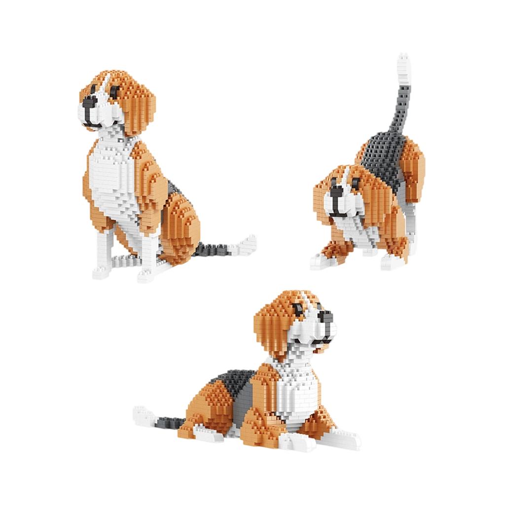 Building Block Animal Models Set Realistic Cat and Dog Figures Educational Puzzle Toy for Kids and Adults Creative Construction Kit