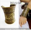 Exquisite Retro Floral Bronze Embossed Long Bracelet