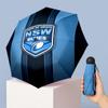 NSW Blues Printed 5?Fold Mini Umbrella 8?Rib Windproof Compact Umbrella For Women Pocket Carry