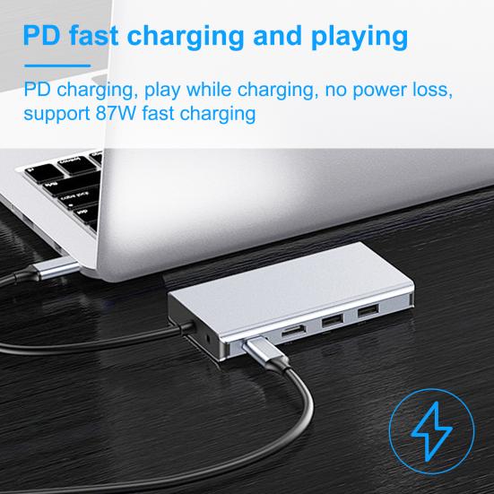 11-in-1 USB C Hub Universal Type-C Adapter Dongle High Speed Mini Docking
