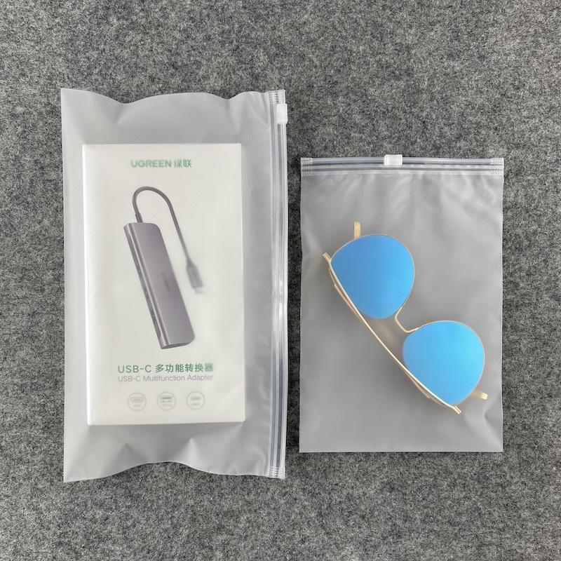 PVC Ziplock Bag Personalized Customization Biodegradable Frosted Zipper Bag for Jewerly/Earring/Necklace Ripstop