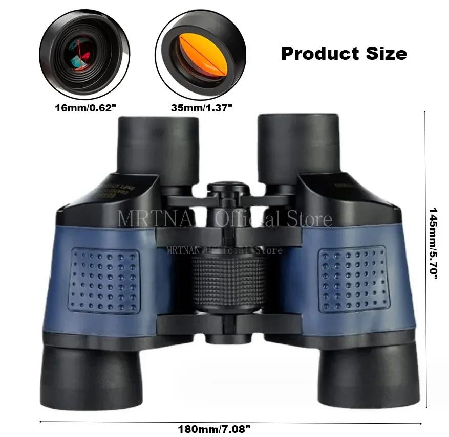 High Power 60x60 Binoculars Long Range HD Telescope Tourism Binoculars Long Range Powerful Binoculars Hunting Camping