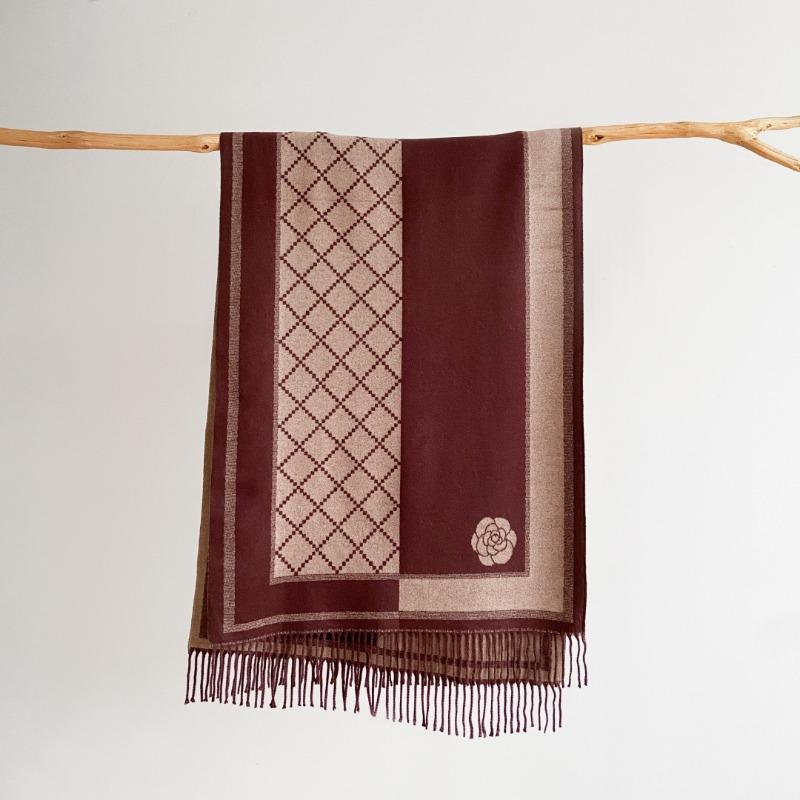 Autumn and Winter Letter Scarf Double-sided Classic Fashion Imitation Cashmere Shawl Versatile Scarf Light Luxury New