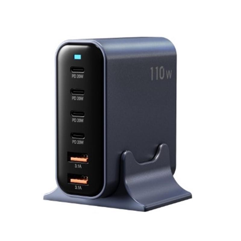 Portable 110W Wall Charger Dock Station Multi Port Power Adapter Tablet Charging Head for Various Phones Tablets