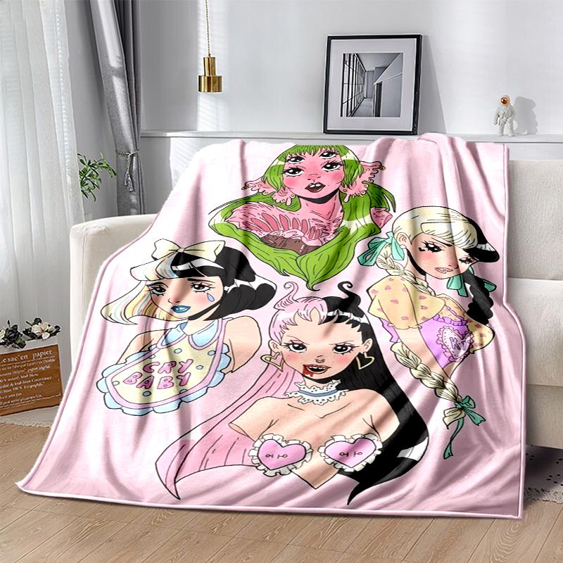 Melanie Martinez Flannel Blanket Soft All-Season Throw, Design for Camping, Car Travel, Hiking Sofa, Bed, Office Perfect Gift for Parties