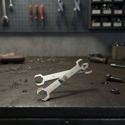 2pcs Underfloor Heating Wrench Double Open Ended Wrench Faucet  Sink Installer Wrench For Home Bathroom