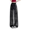 Women Pants Elastic High Waist Adjustable Drawstring Wide Leg Trousers Tie Dye Print Summer