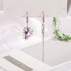 Vintage Amethyst Heart Ear Cuffs: Asymmetrical Earrings for Women - Elegant and Fashionable High-End Design