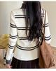 2026 Autumn-Winter Women's Striped Polo Collar Sweater: Versatile Knitwear for Layering