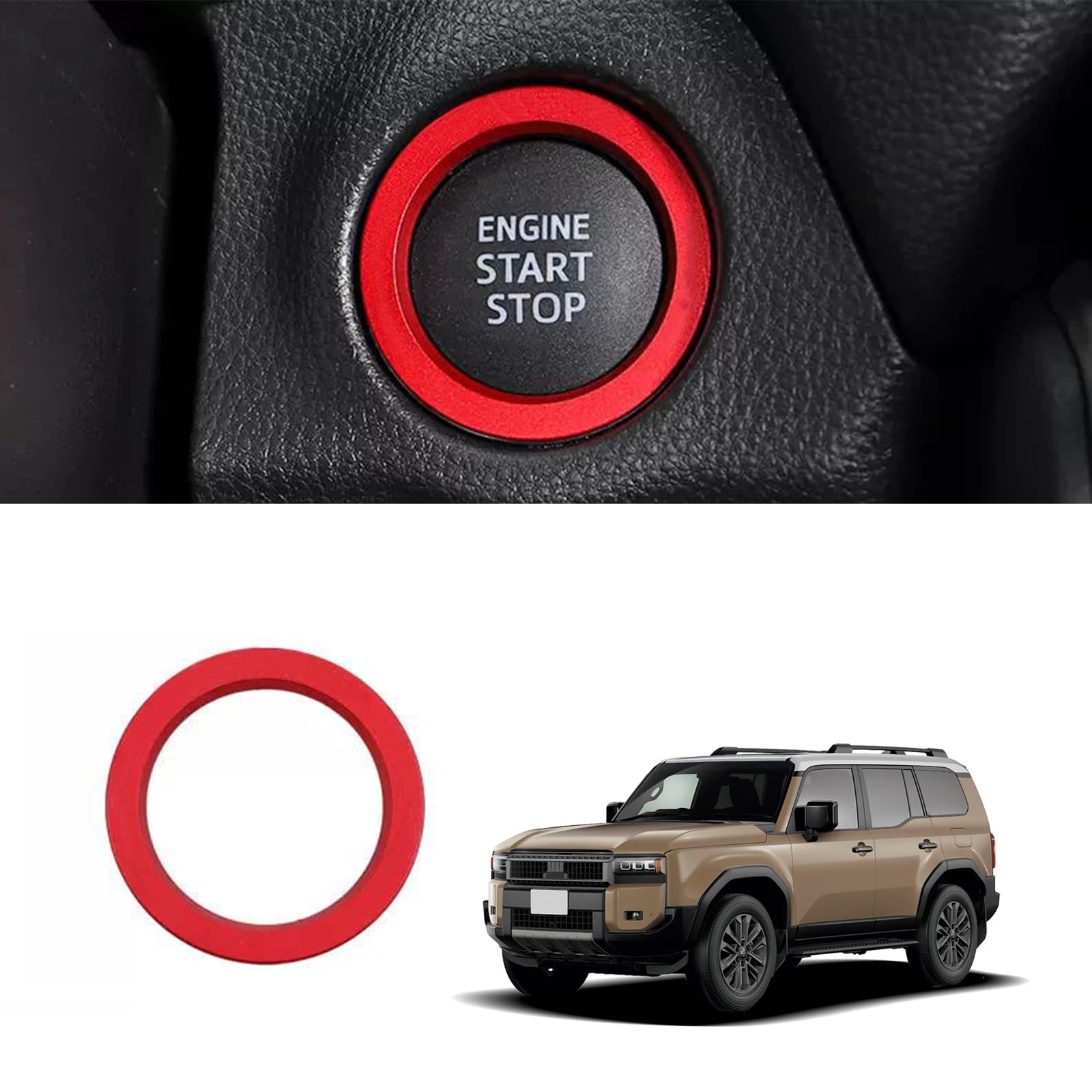 Temiry Land Cruiser 250 Engine Start Ring Aluminum Land Cruiser engine starting ring красный