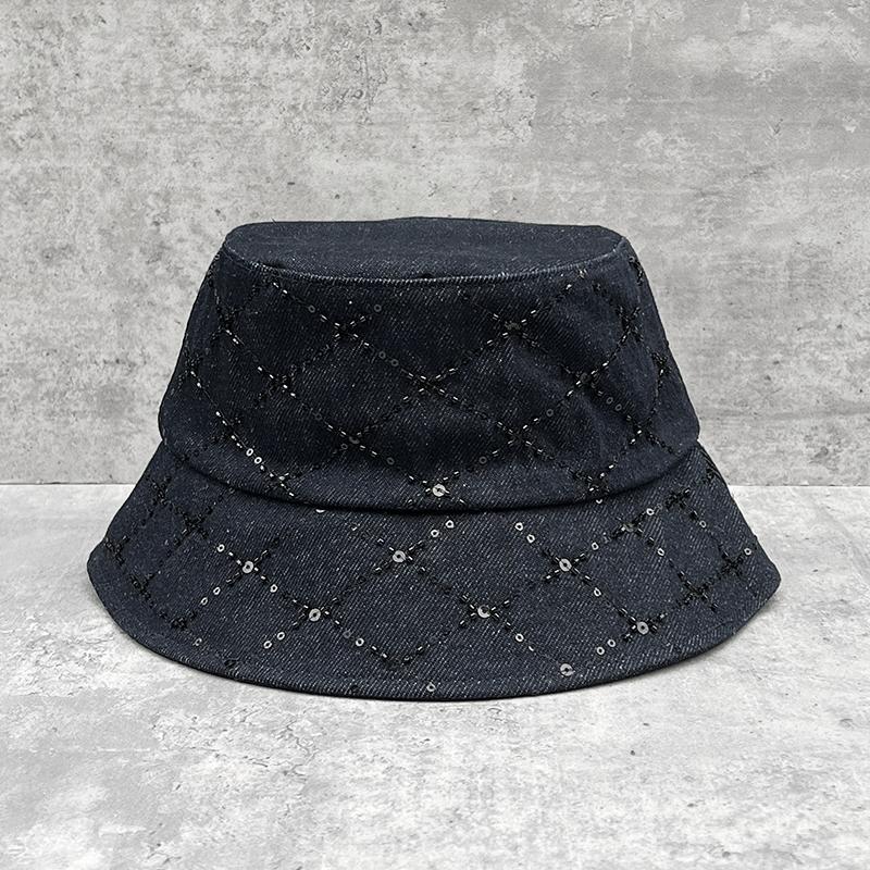 25 High Quality Heavy Industry Bright Diamond Bucket Hat Women Spring And Summer Internet Celebrity Niche Personality Temperament Sunshade Basin Hat