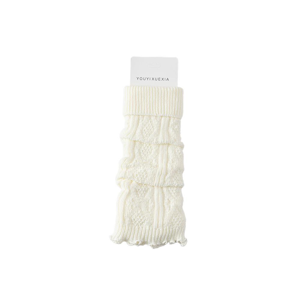 Lace Pile Sock Women's Autumn and Winter Knitted Leg Coverings Are Slimming, Thickened and Warm, Paired with Leather Shoes