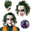 Dark Knight Batman Joker Latex Mask Wig Halloween Horror Prop
