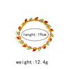 Luxury Exquisite Colorful Rainbow Crystal Willow Leaf Bracelets for Women Summer Dopamine Fashion Sweet Jewelry Accessories Gift