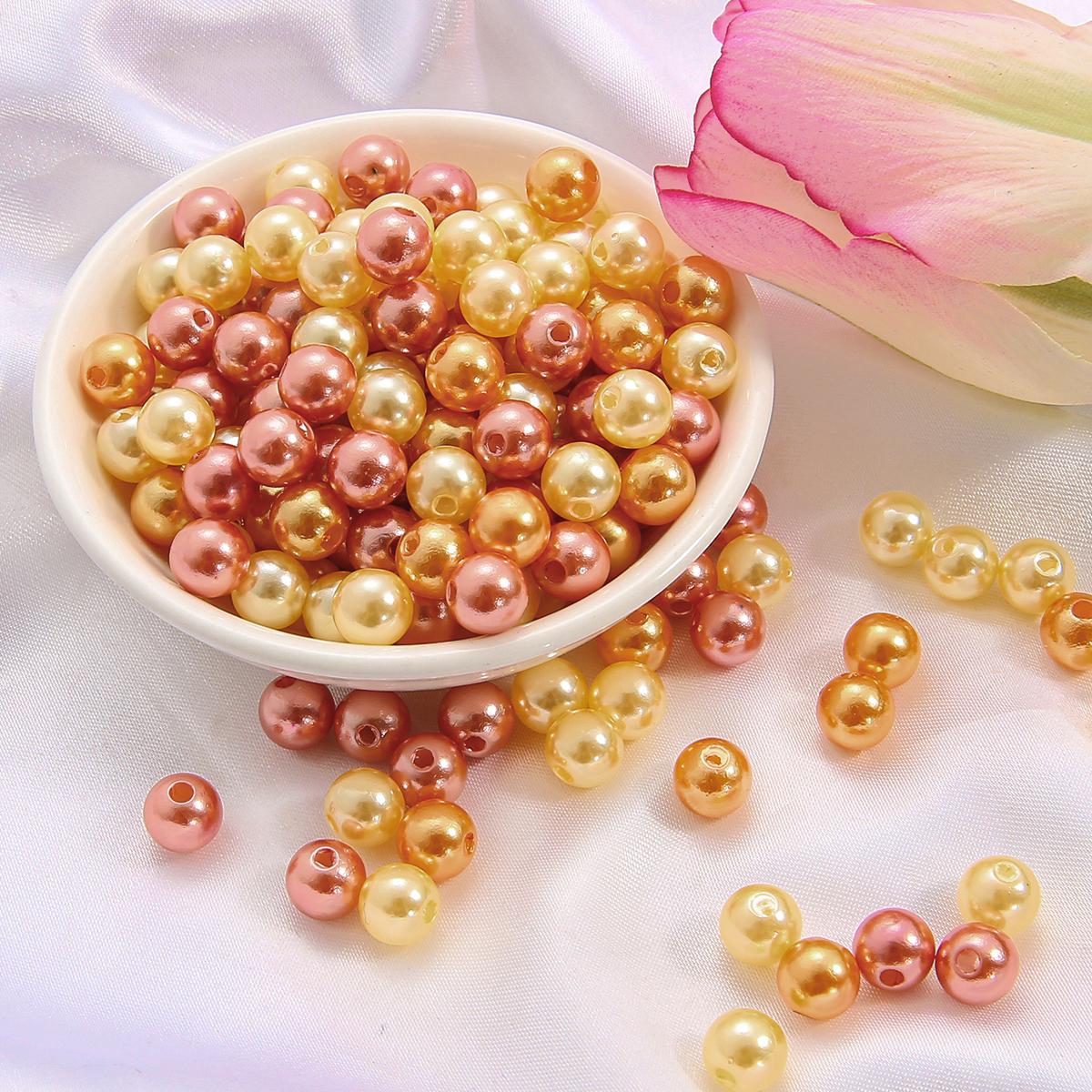 

8 мм ABS искусственный жемчуг разноцветные бусины DIY круглые пластиковые акриловые бусины-разделители для изготовления ювелирных изделий