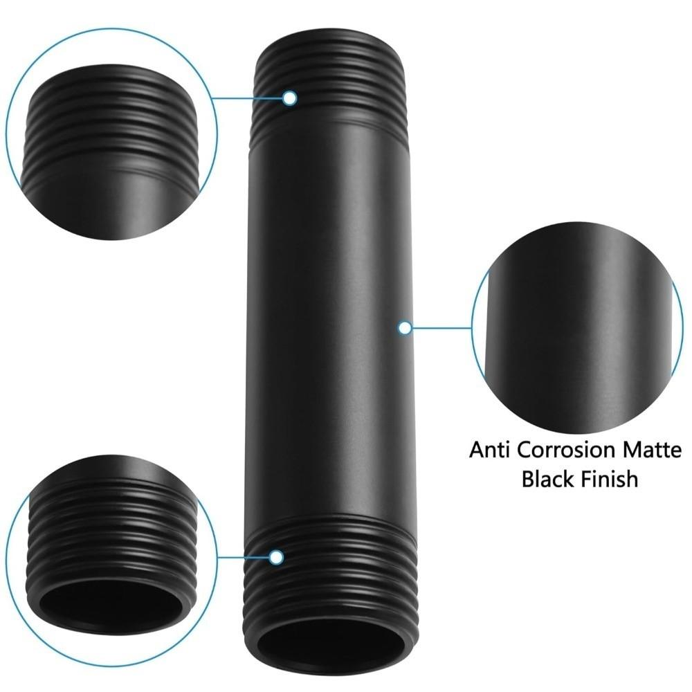 Braccio per Doccia a Soffitto Dritto da 10 cm con Piastra Tubo a Parete per Doccia Montaggio a Soffitto Installazione Incassata Asta per Doccia a Soffitto Acqua Dura