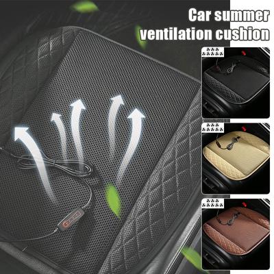 USB Car Ventilated Fan Cushion 45x45cm Seat Pad Summer Cool Heat Dissipation Seat Home Office Chair Cushion Removable