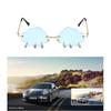 Stylish Cloud Lightning Sunglasses for Girls Boys Photo Props Travel Hip Hop Sunglasses Frameless Hip Hop Glasses