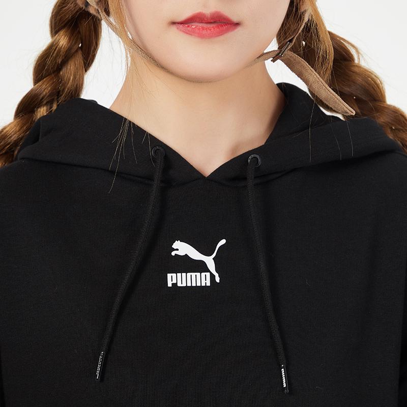 Puma Hooded Knit American Sweatshirt Women Sweatshirts Black 534164-01