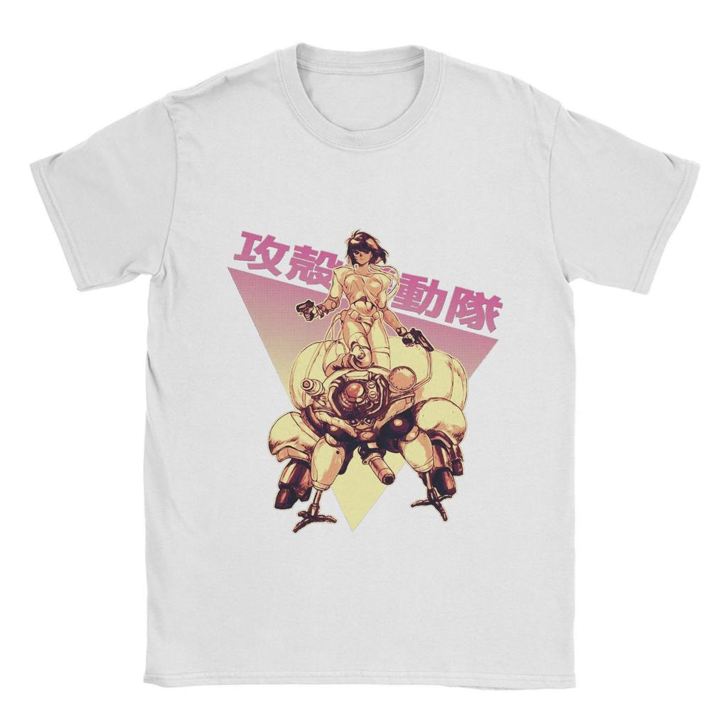 Ghost in the shell    Men's T Shirt Motoko kusanagi Crazy Tee Shirt Short Sleeve O Neck T-Shirts Cotton Plus Size Clothing