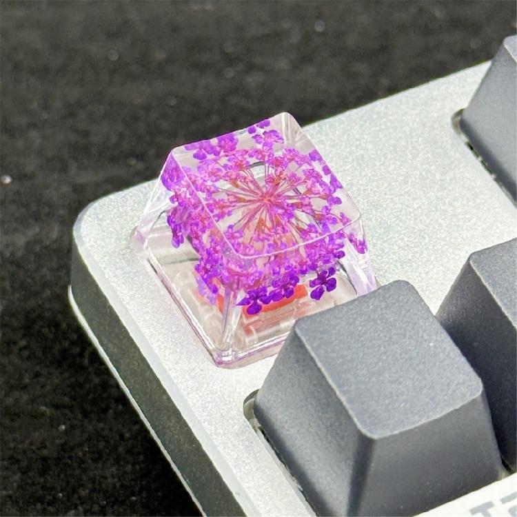 Colorful Flower Resin Keycap for Mechanical Keyboard with Backlights Computer Keyboard Keycaps Replaces