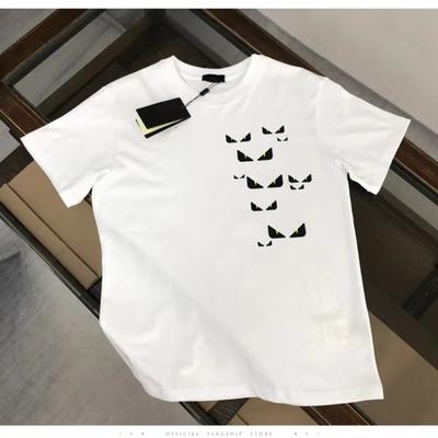 Summer Fashion Heavyweight Retro Men's Wear Small Eyes 100% Cotton Printed Round Neck High Quality Casual Fitness Street T-shirt