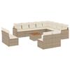 VidaXL Salon de Jardin avec Coussins 13 pcs, Canapés de Terrasse, Ensemble de Meubles de Patio, Mobilier d'Extérieur, Beige 3258880