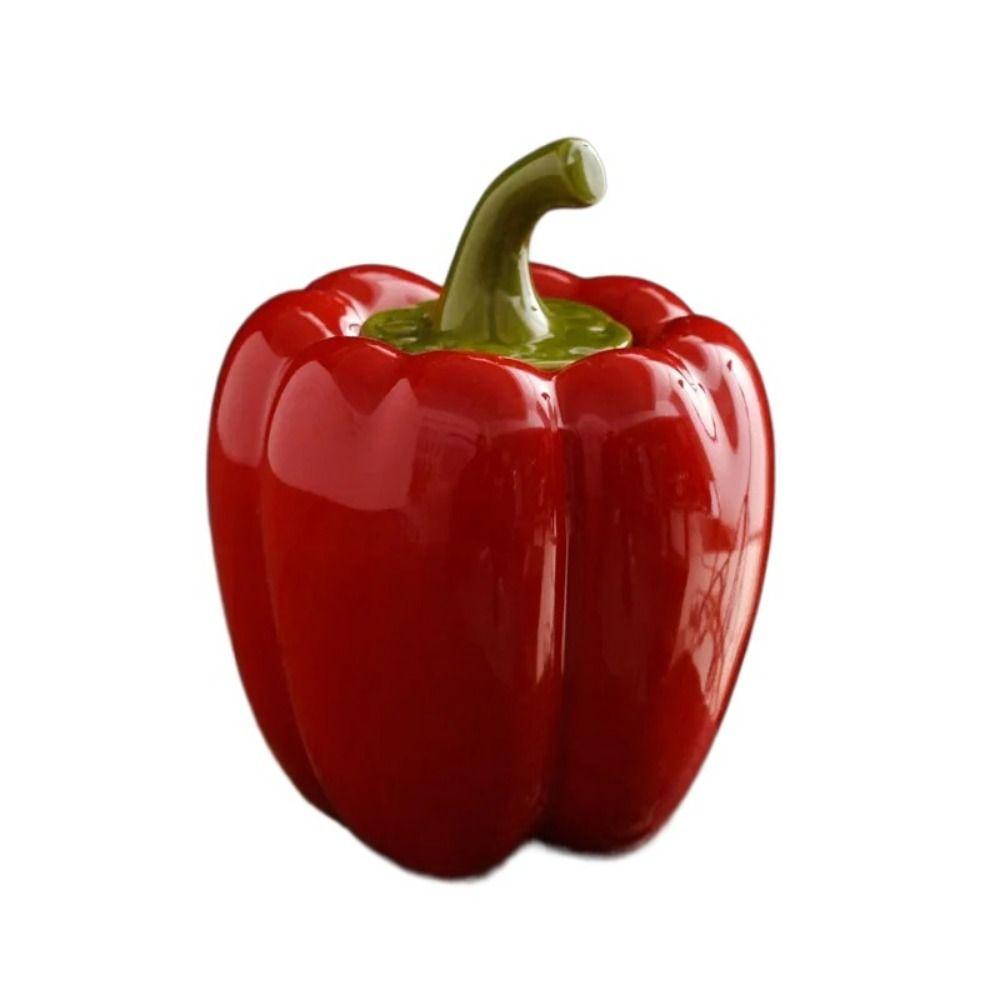 Creative Ceramic Tea Caddies Chili Shape Coffee Container Food Storage Jar  Sealed Jars