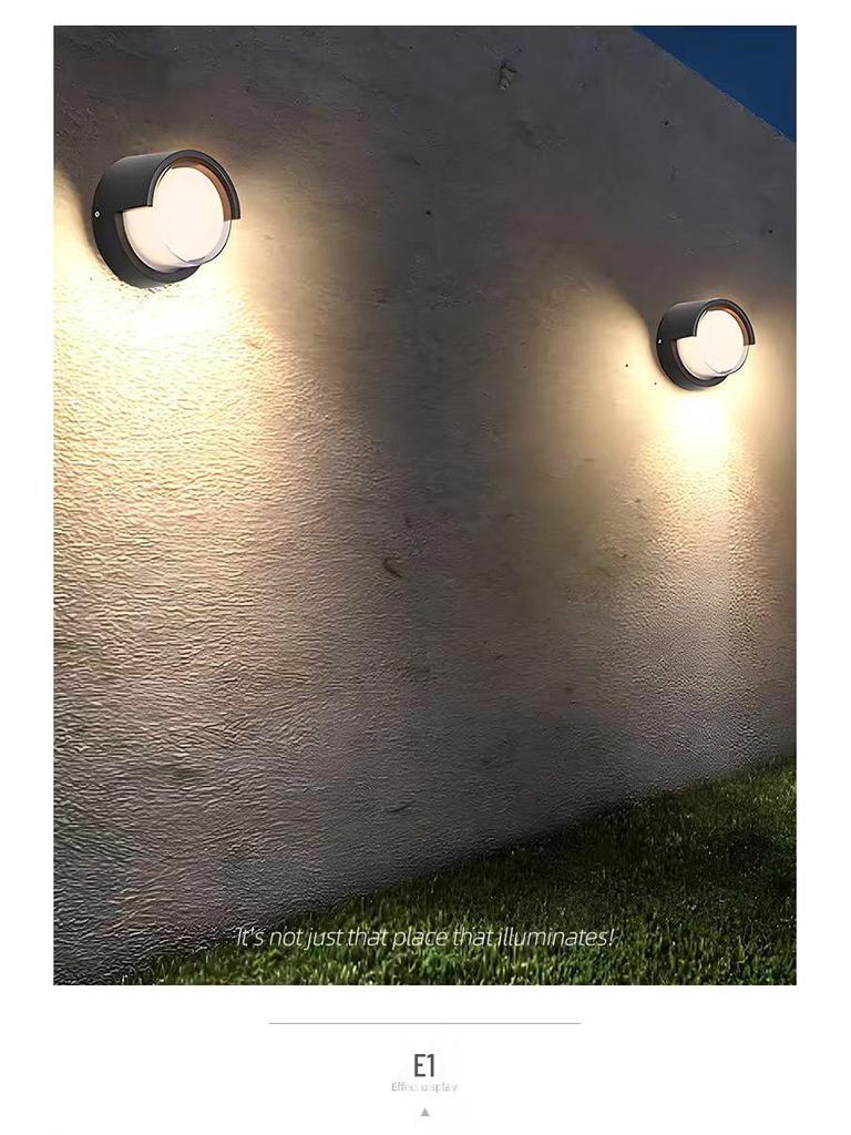 Wasserdichte LED-Wandleuchte für Villa, Garten, Hotel, Balkon, Flur und Zaun - Innen-/Außenbereich