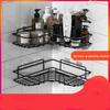 No-Drill Corner Bathroom Storage Shelf - Wall-Mounted Vanity Organizer Rack