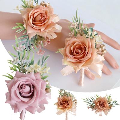 Schönes Rosen-Design-Handgelenk-Blumen-Corsage-Armband „Heimkehr“.