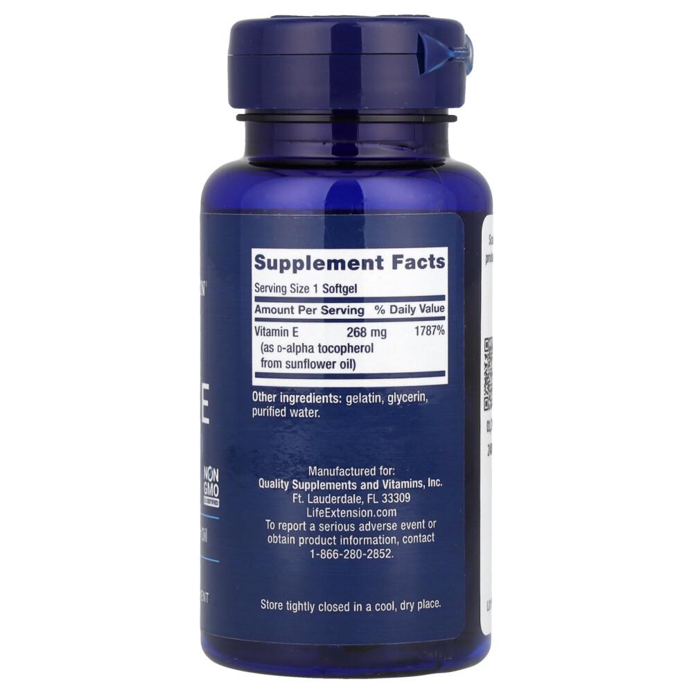 Life Extension Super Vitamin E 268mg (400IU) Softgels, 90 Count