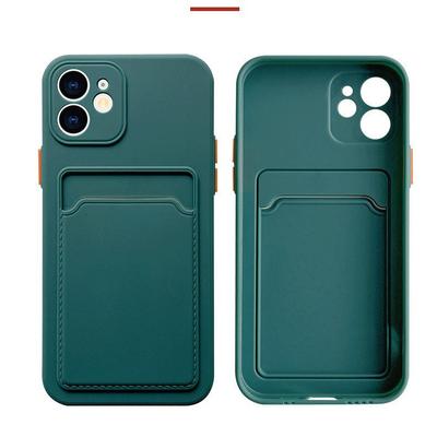 IPhone 16 Card Bag Card Case Suitable for Apple 15 Contrasting Color Button Skin Feeling XR Full-pack Lens Protection Case