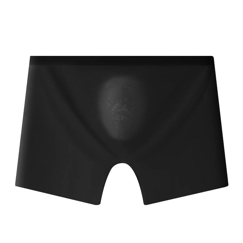 Men's Ultra-Thin Ice Silk Seamless Boxer Briefs - Lightweight, Breathable Summer Shorts