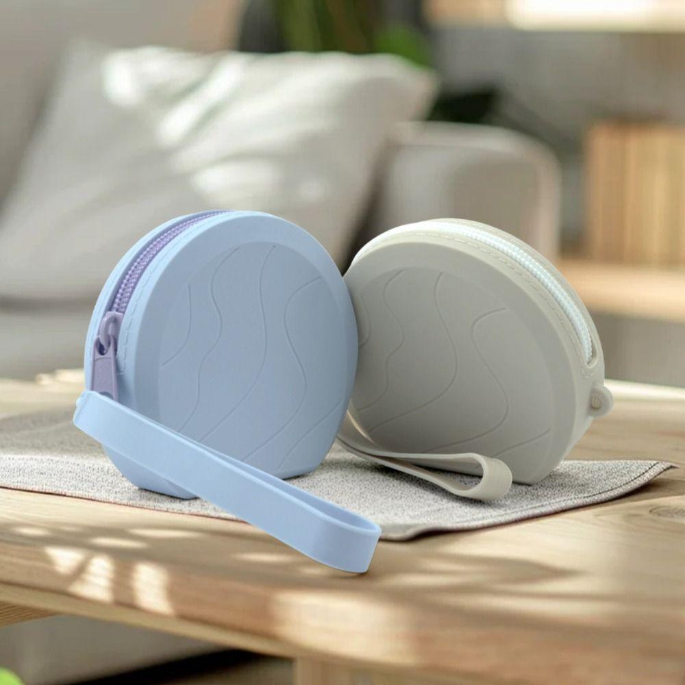 Morandi Color Semicircle Silicone Cosmetic Bag Rectangle Small Item Bag  Outdoor